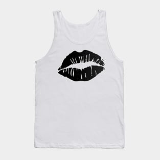 Kiss kiss Black Tank Top